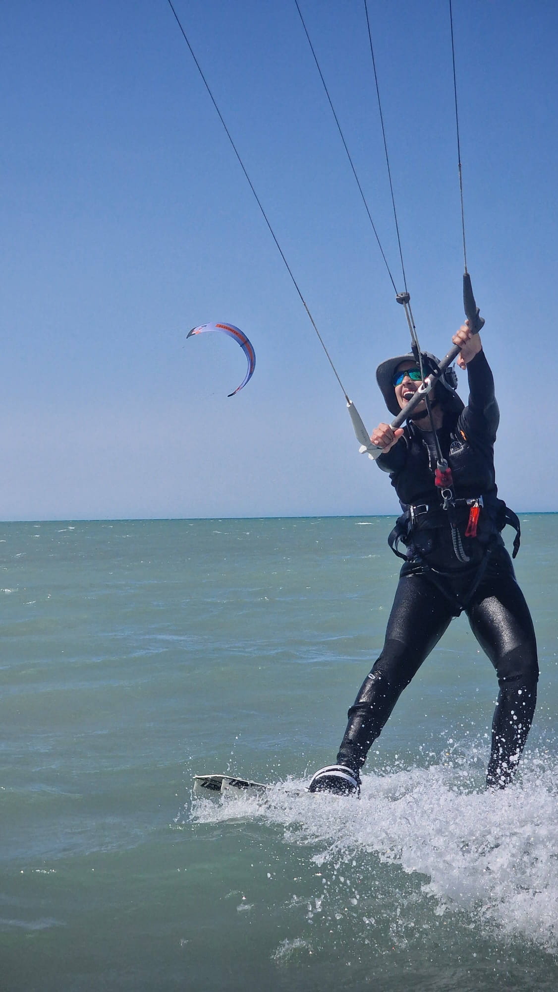 Carving the turquoise water
